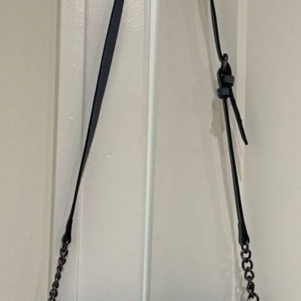 Simply Vera Vera Wang Purse Bag Blue Faux Leather Crossbody Adjustable Strap EUC - Picture 6 of 10